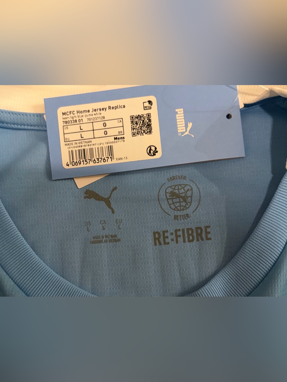 Puma Official Manchester City 2025/26 Semenyo #42 780338-01 Jersey Men's Sz: L - Picture 5 of 8